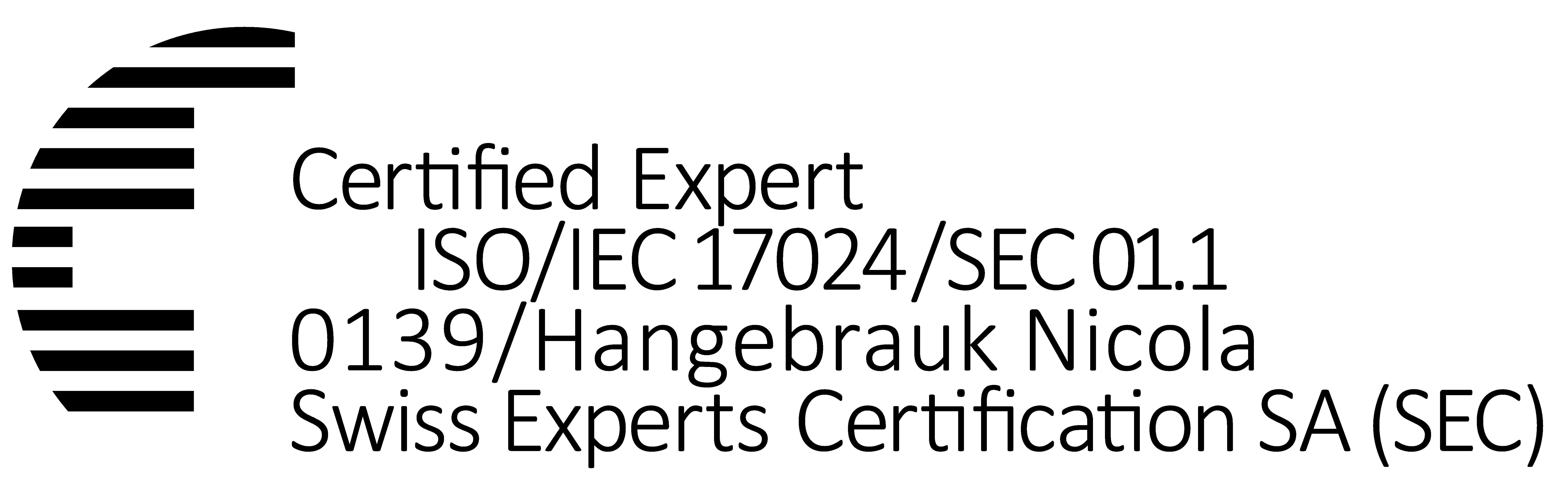 Swiss Experts Certification CA Nicola Hangebrauk